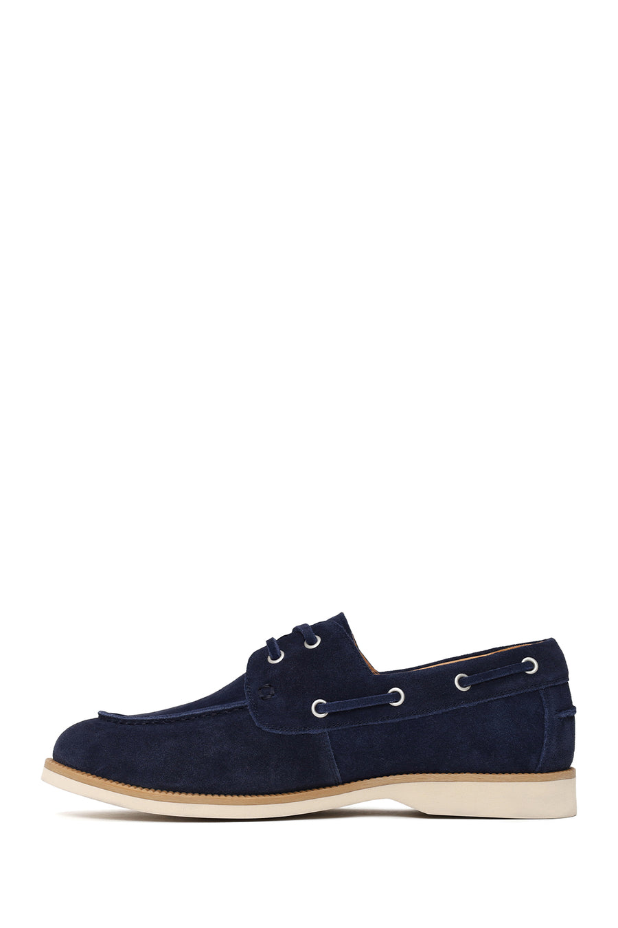 Male Navy Blue Lace-Up Suede Casual Shoes