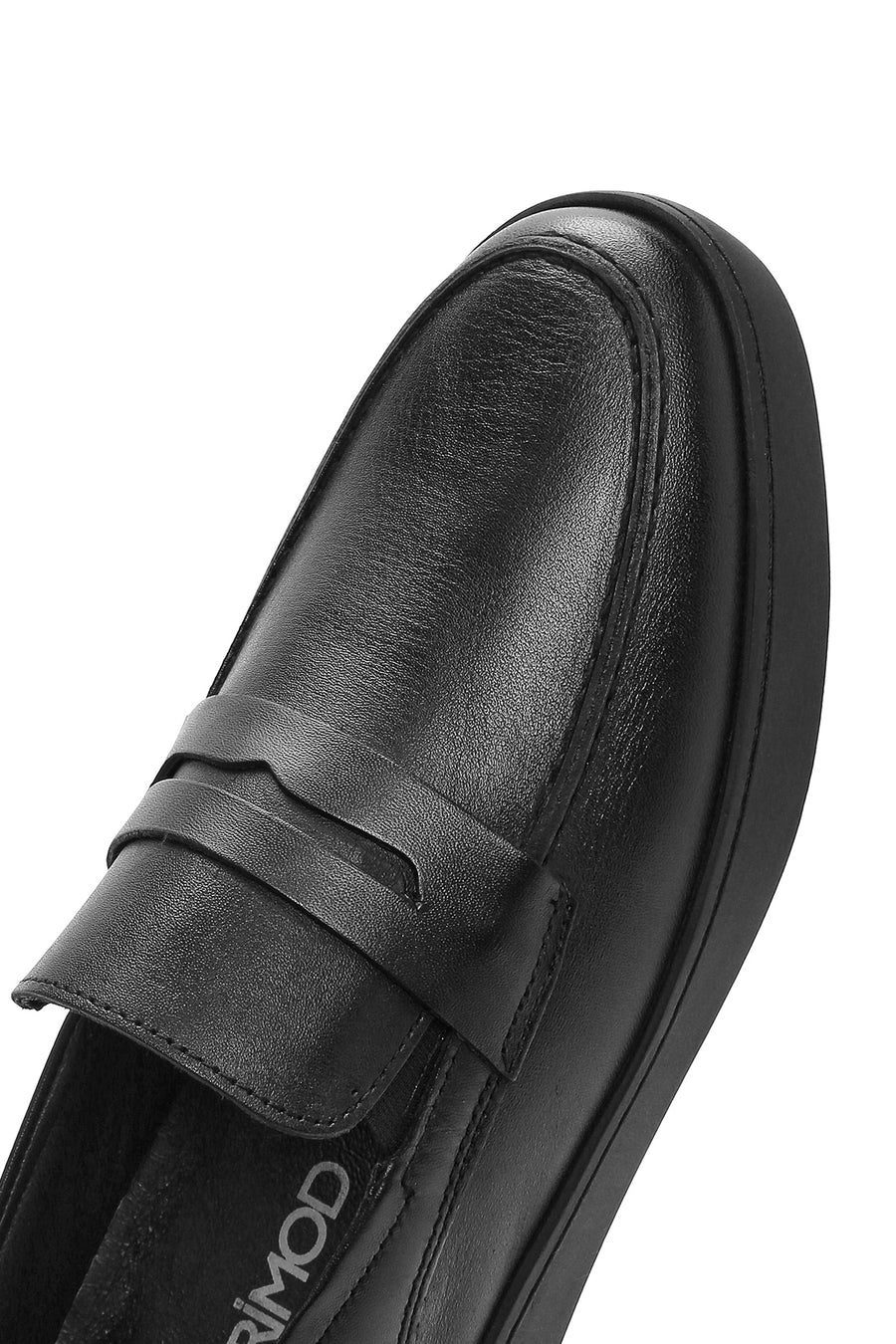 Men's Black Leather Casual Loafer