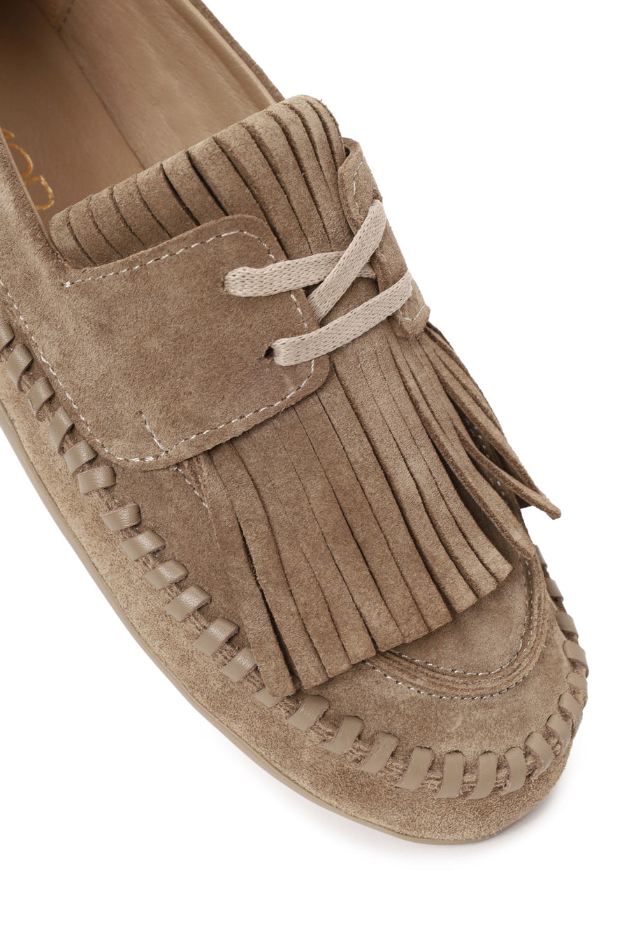Woman Mink Tasselled Suede Loafer