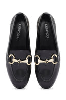 Women's Black Masculine Loafer | Derimod