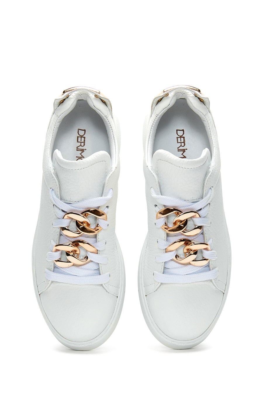 Women's Leather Buckle Detailed Sneaker