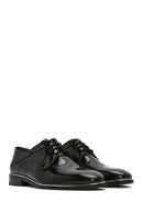 Men's Black Laced Patent Leather Classic Shoes | Derimod