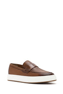 Men's Tan Leather Loafer | Derimod