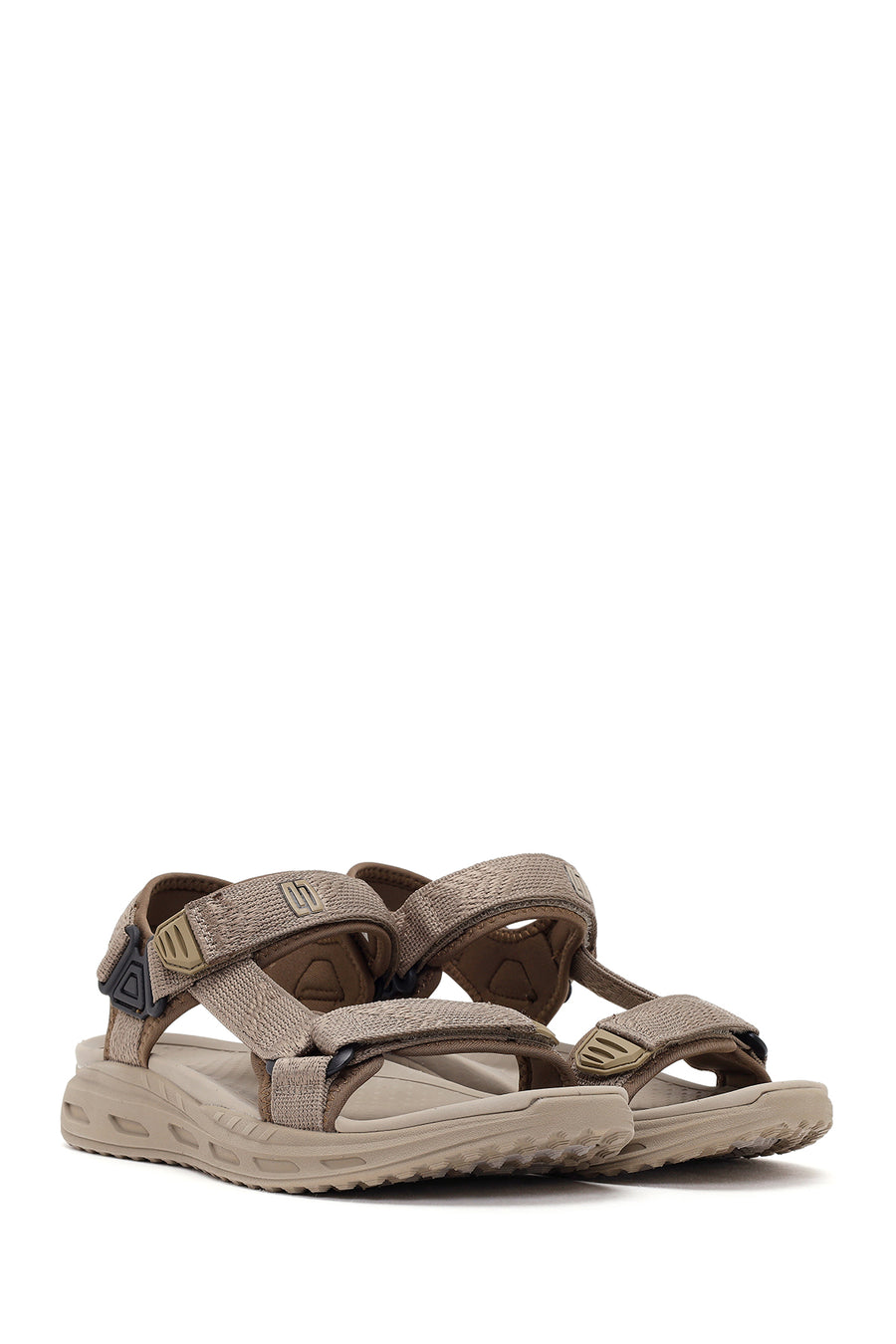 Derimod Zero Male Beige Strapped Fabric Sandals