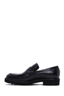 Men's Black Leather Casual Loafer | Derimod