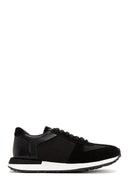 Erkek Siyah Süet Detaylı Sneaker | Derimod