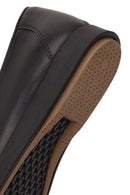 Woman Black Buckled Thick-Soled Leather Comfort Loafer | Derimod