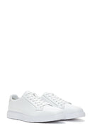 Men's White Leather Sneaker | Derimod