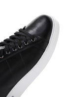 Men's Black Leather Sneaker | Derimod