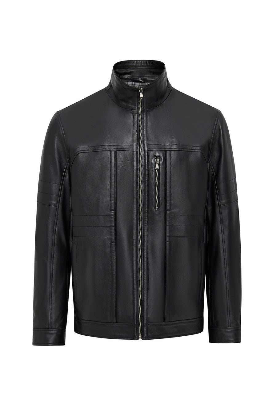 Bruno(Plus) Men's Black Leather Jacket