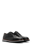 Men's Black Leather Oxford Casual Shoes | Derimod