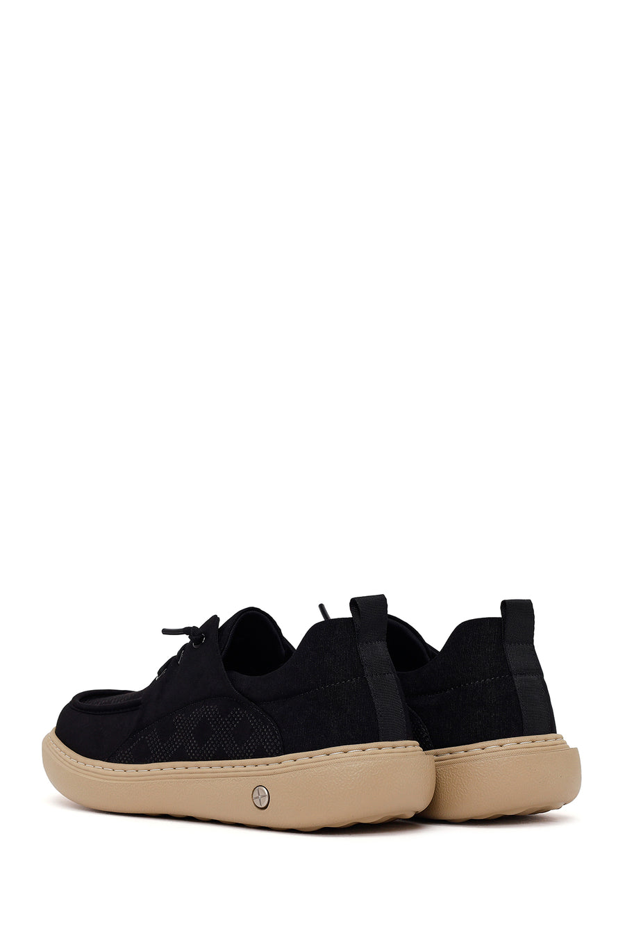 Derimod Zero Male Black Lace-Up Fabric Sneaker