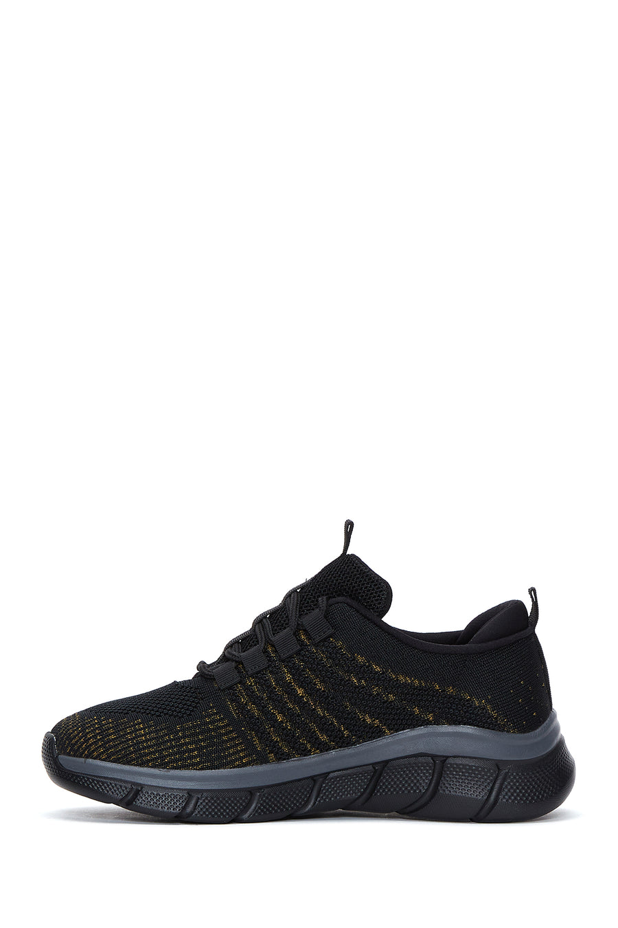 Women's Black Fabric Sneaker