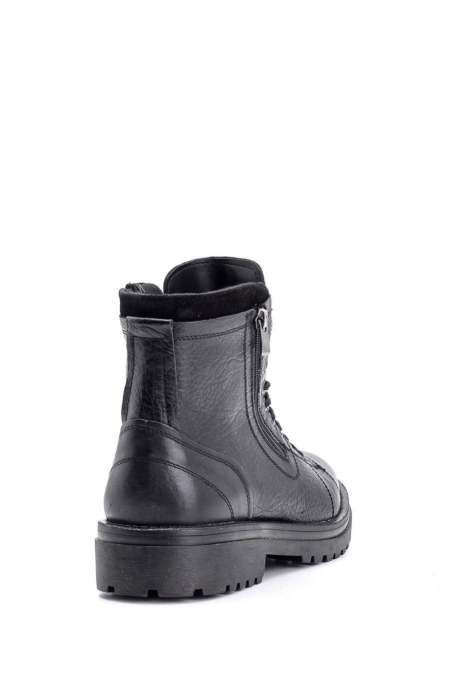 Men's Zippered Leather Boots