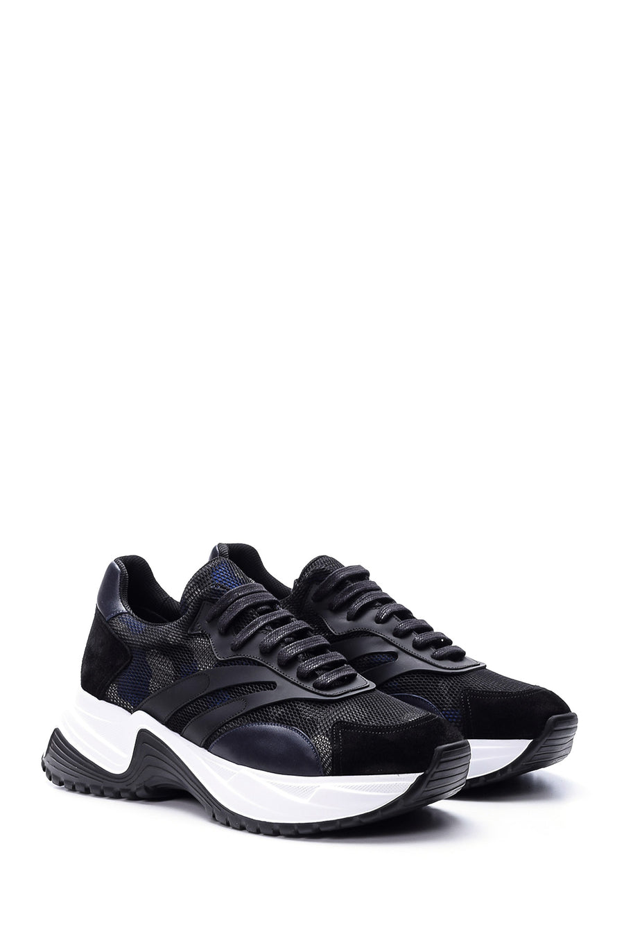 Men's High-Sole Leather Sneaker
