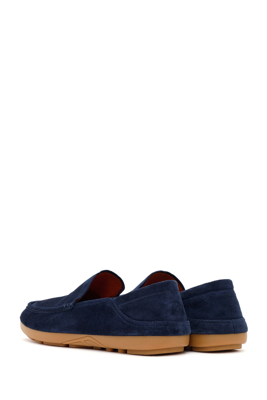 Male Navy Suede Leather Loafer