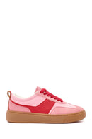 ACBC x Derimod Women's Pink Lace-Up Suede Sneakers | Derimod