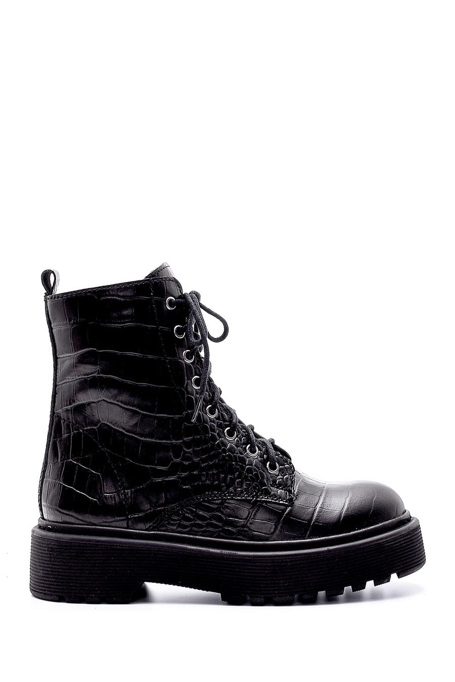 Women's Leather Crocodile Pattern Boots 20WFD2217E3 | Derimod