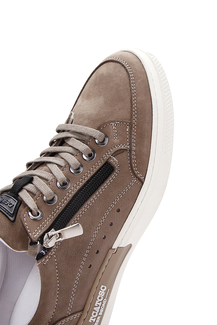 Erkek Vizon Nubuk Deri Sneaker