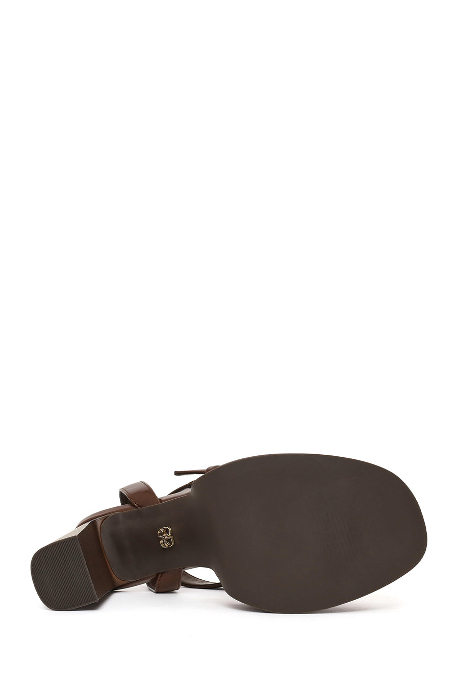 Woman Brown Platform Chunky High-Heeled Sandals