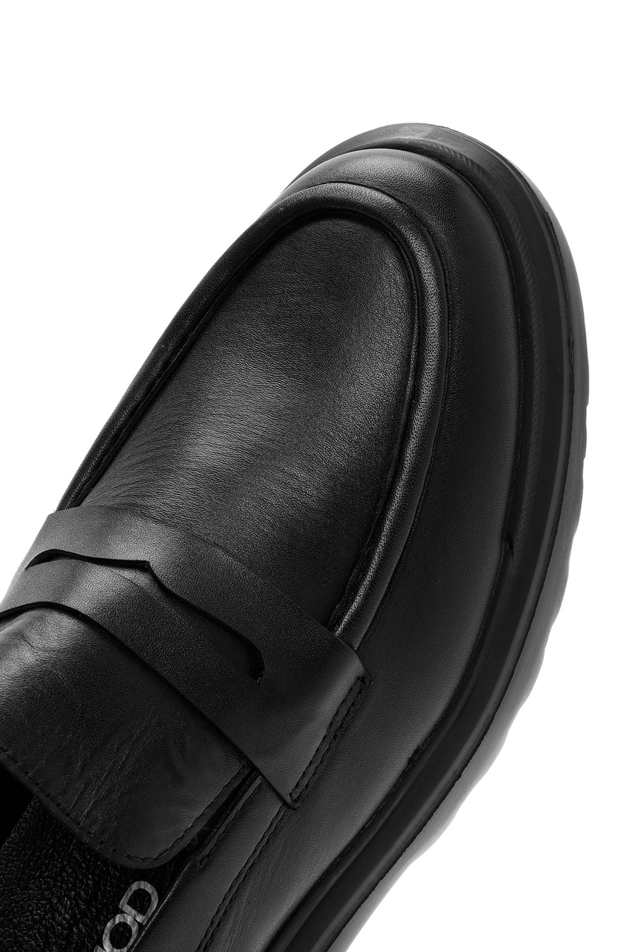 Men's Black Leather Casual Loafer