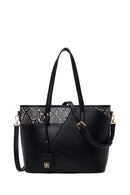 Woman Black Long-Strap Printed Classic Shoulder Bag | Derimod