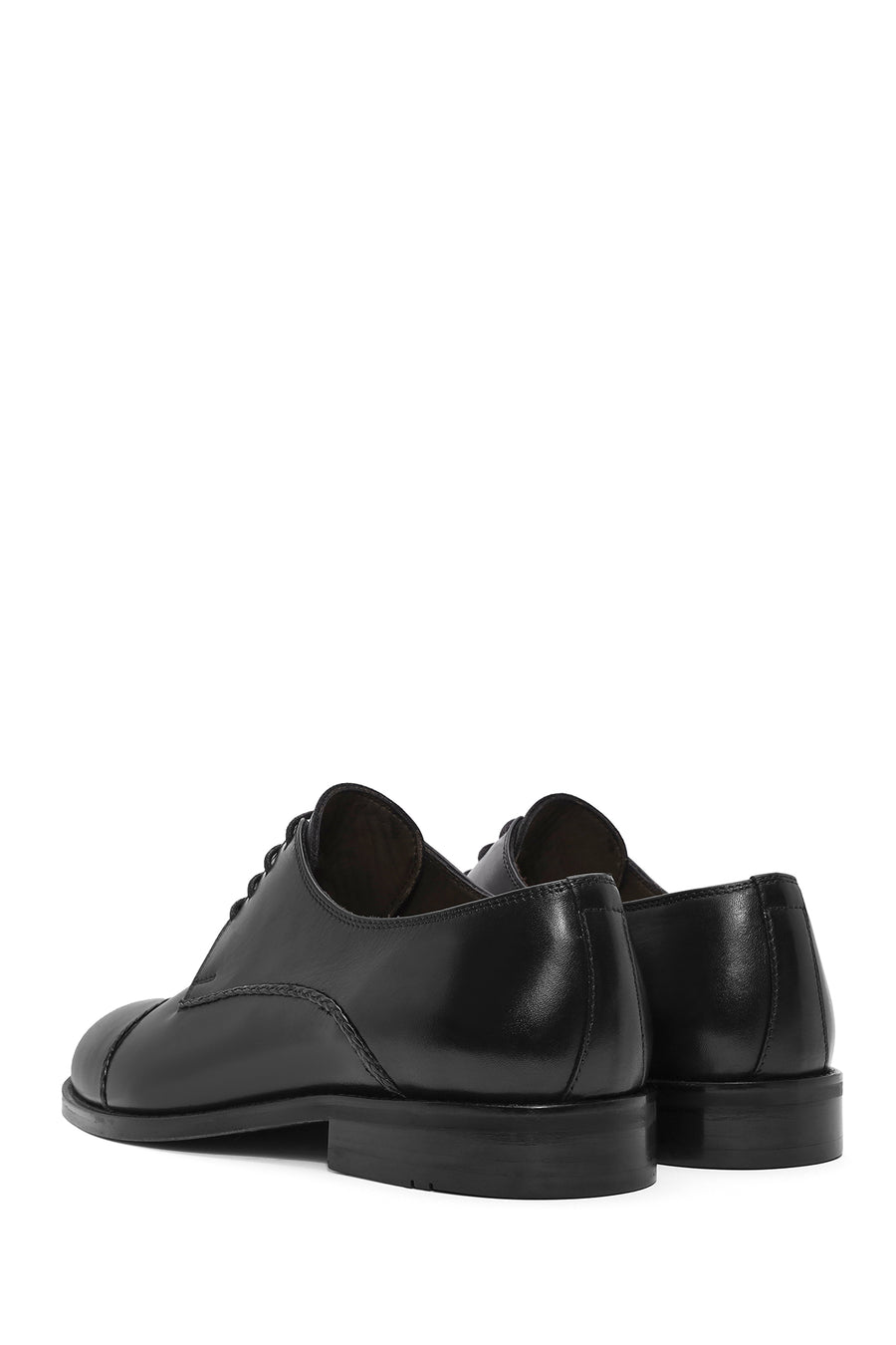 Men's Black Laced Leather Classic Shoes