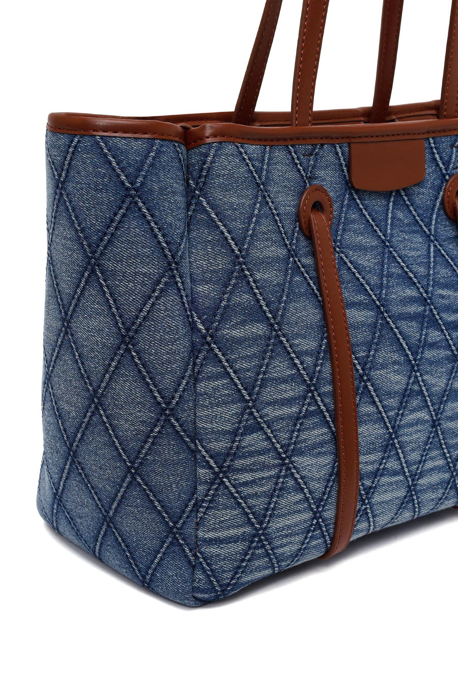 Woman Blue Jean Fabric Long-Strap Shoulder Bag