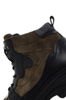 Men's Khaki Suede Detailed Casual Leather Boots | Derimod