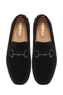 Men's Black Suede Leather Casual Loafer | Derimod