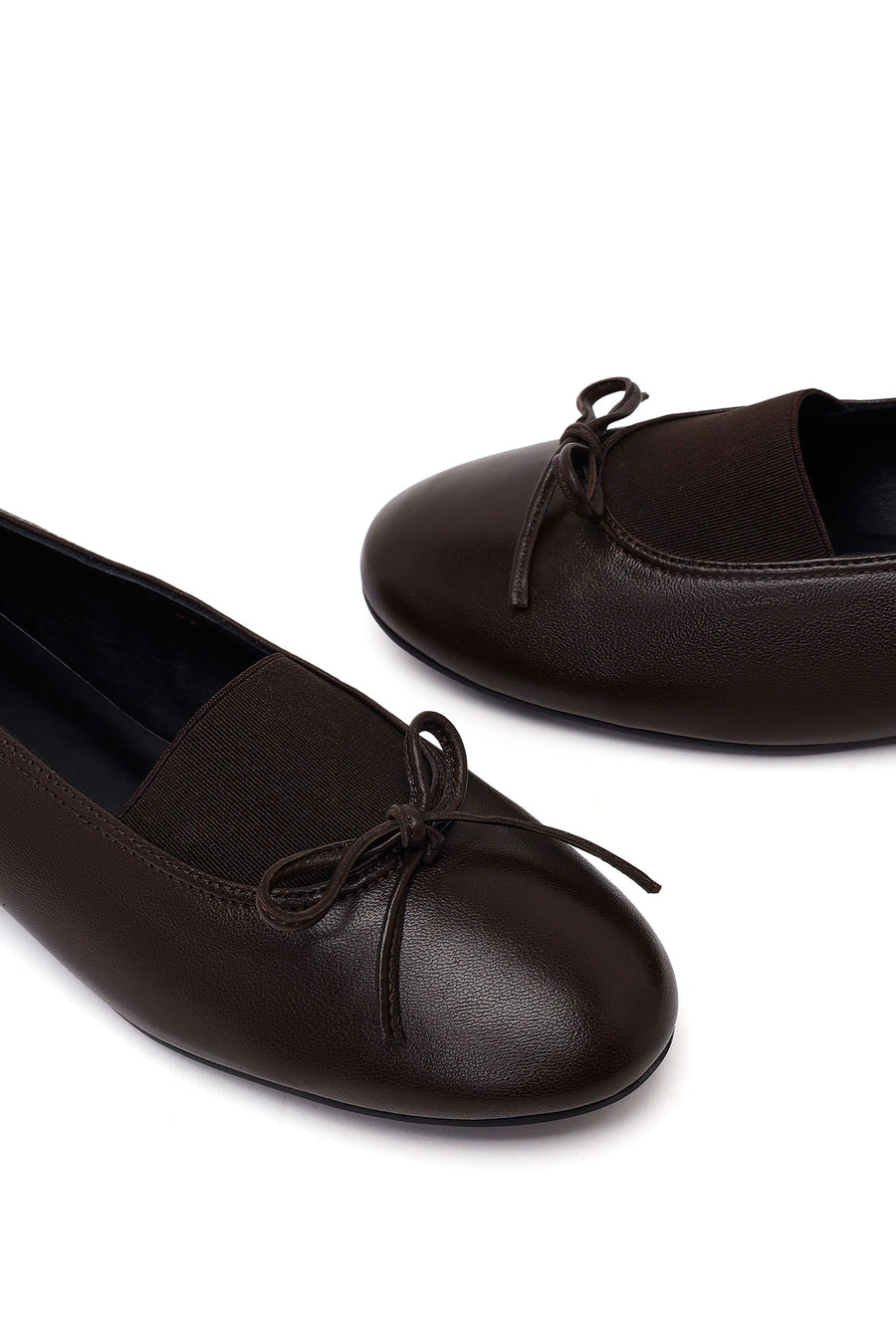 Woman Brown Leather Ballet Flat