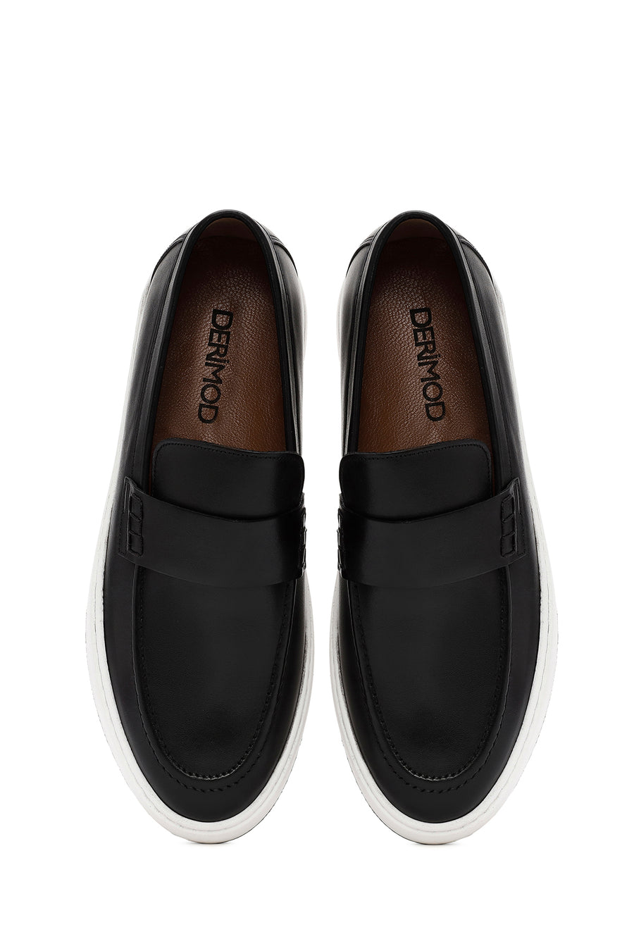 Men's Black Leather Casual Loafer