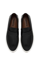 Men's Black Leather Casual Loafer | Derimod