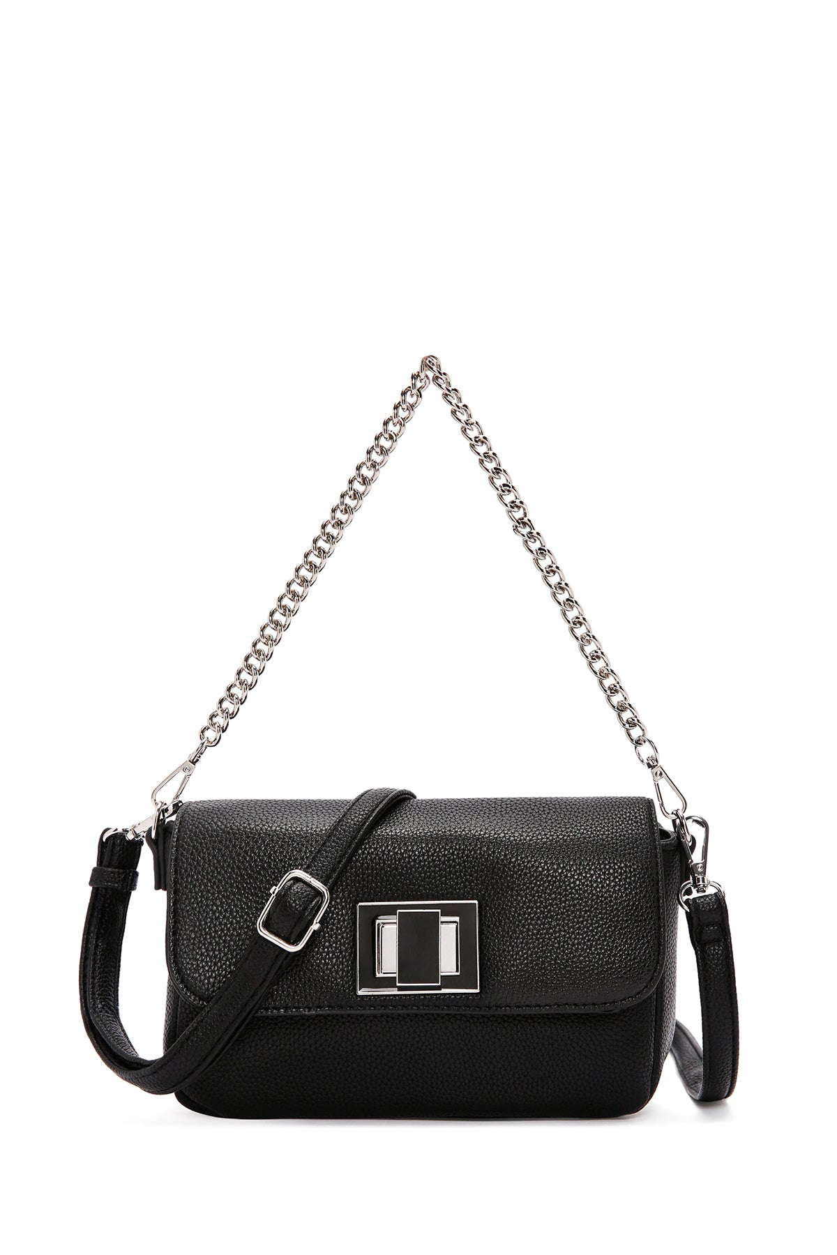 Women's Black Long Strap Shoulder Bag 24SBD2504FT | Derimod