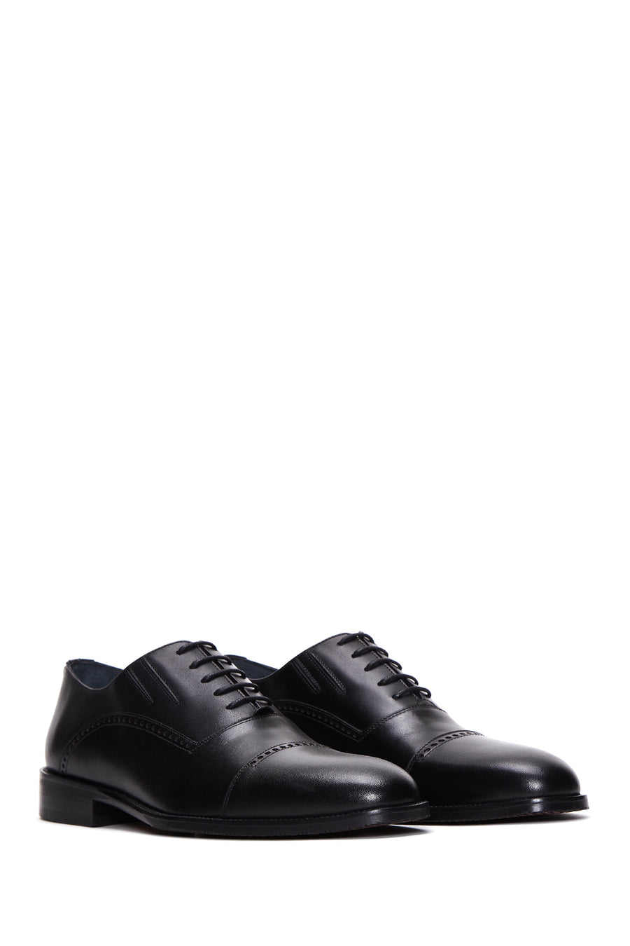 Men's Black Leather Oxford Classic Shoes