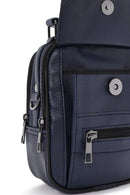 Men's Navy Blue Messenger Bag | Derimod