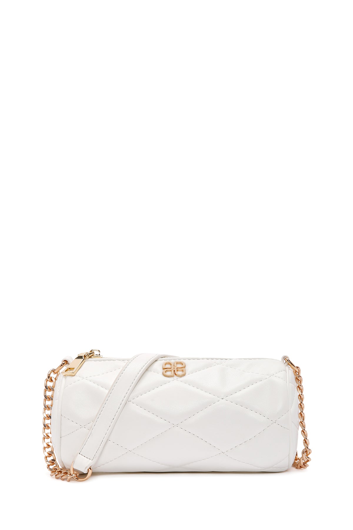 Women's White Long Strap Quilted Crossbody Bag 24SBD2497KP | Derimod