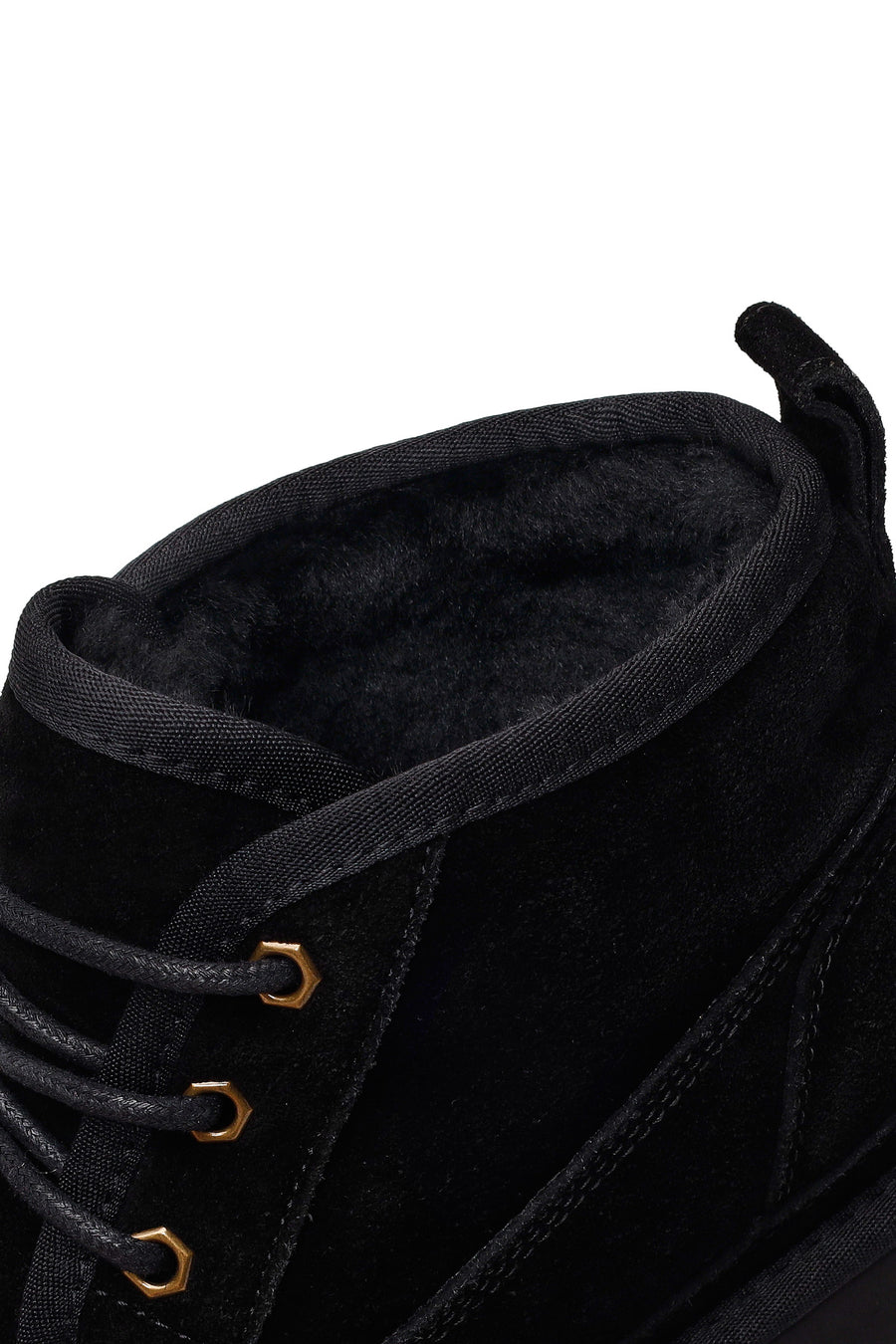 Male Black Lace-up Suede Casual Boots