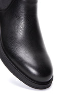 Men's Black Leather Casual Chelsea Boots | Derimod