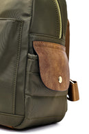 Woman Green Fabric Backpack | Derimod