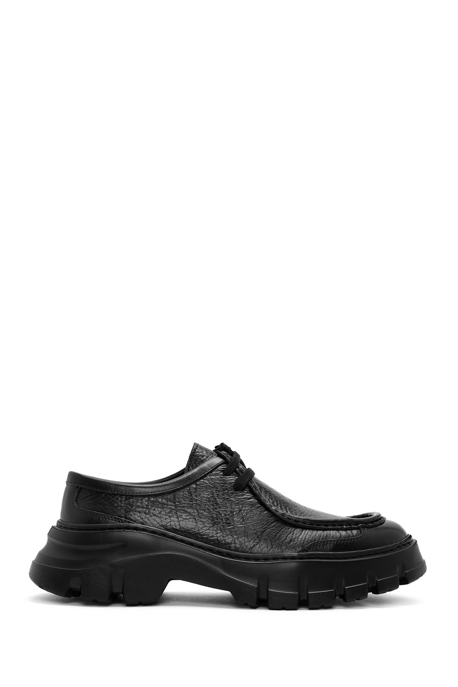 Men's Black Lace-up Leather Casual Shoes 24WFD6318FT | Derimod