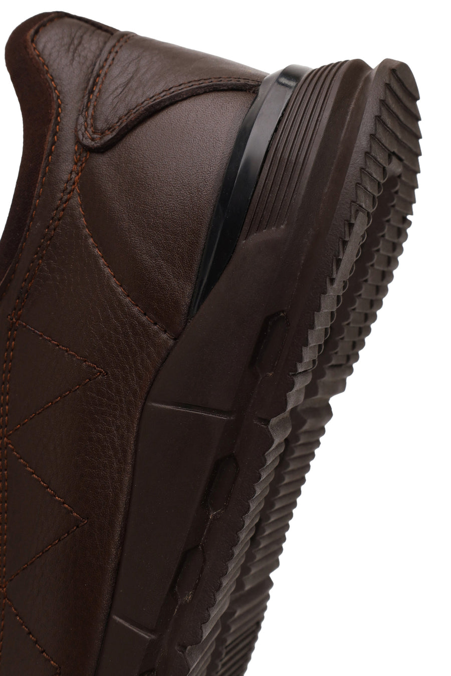 Male Brown Lace-up Leather Casual Sneaker