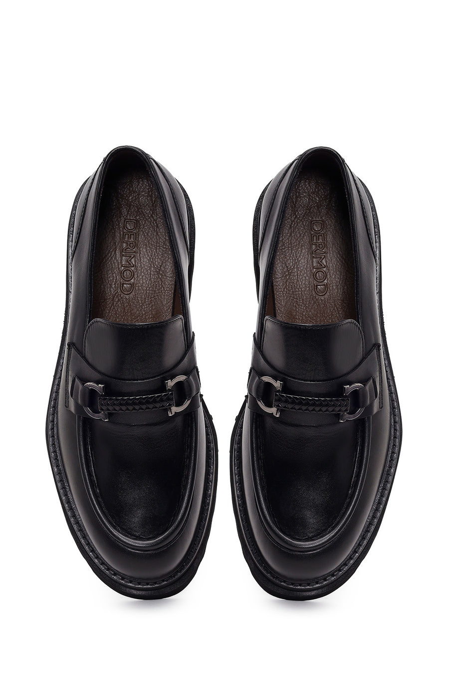 Male Black Leather Casual Loafer