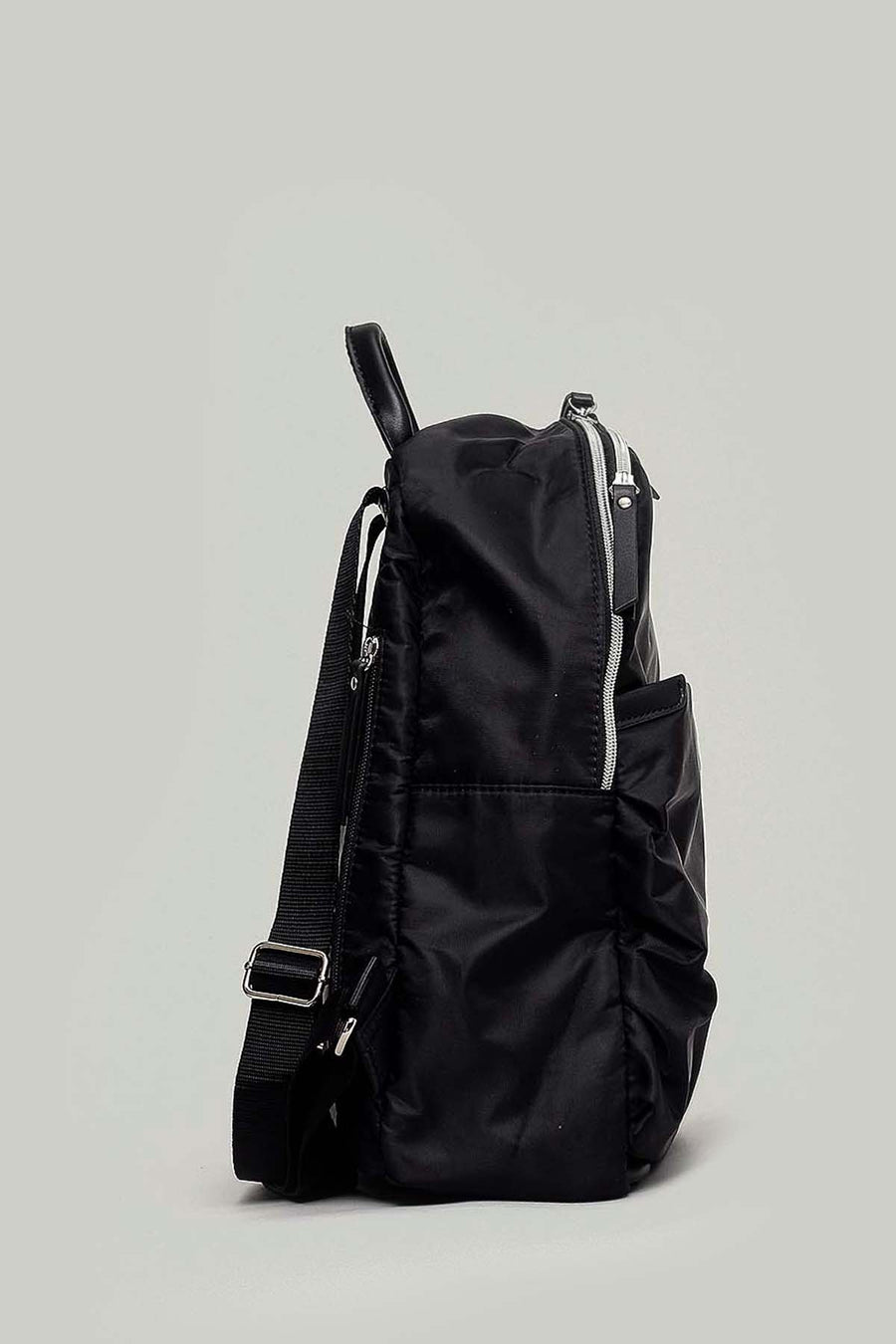 Black Fabric Women's Backpack