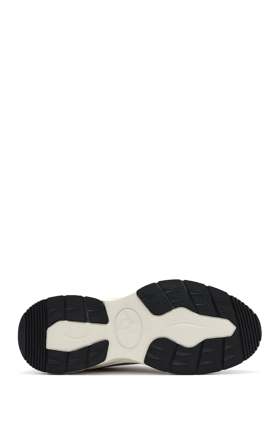 Men's Beige Lace-Up Thick-Sole Sneakers