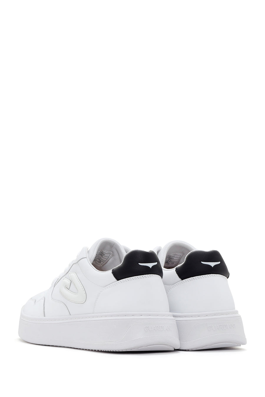Alberto Guardiani Erkek Beyaz New Era Kalın Tabanlı Deri Sneaker