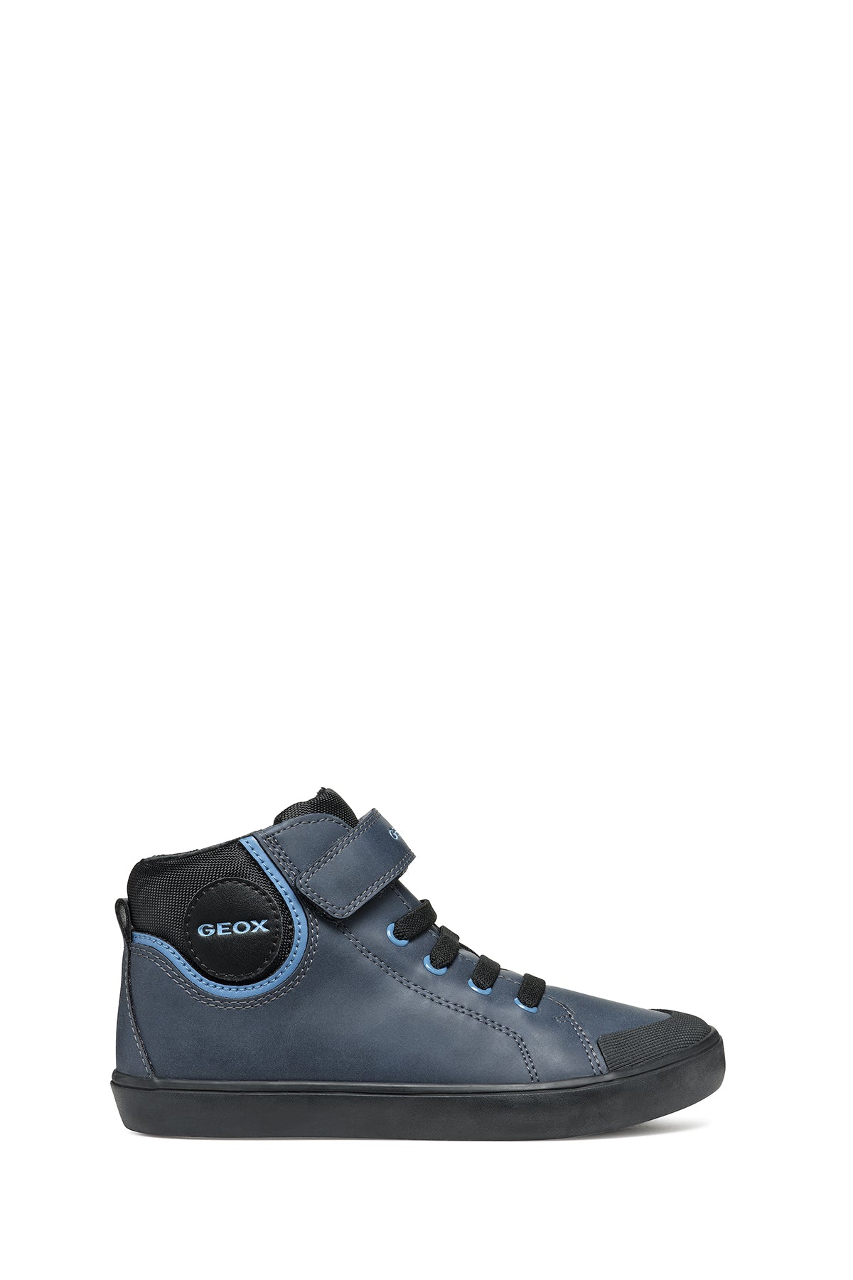 Geox Boy Navy Blue High-Top Sneakers J465CC0MEFUC0693 | Derimod