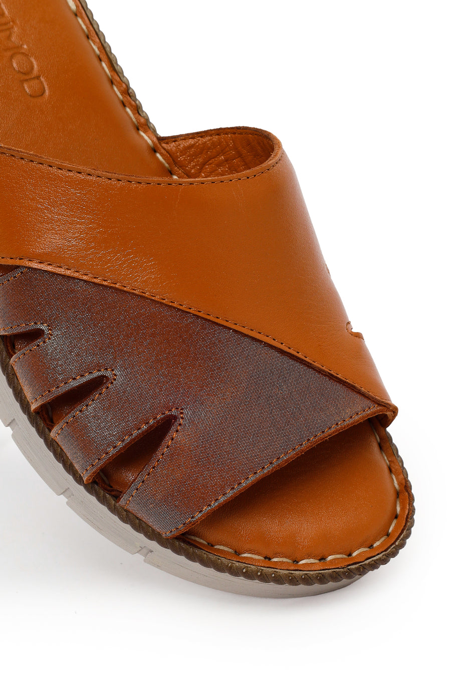 Woman Tan Leather Comfort Slipper