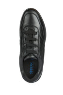 Geox Men's Black Spherica EC2 Leather Casual Sneaker | Derimod