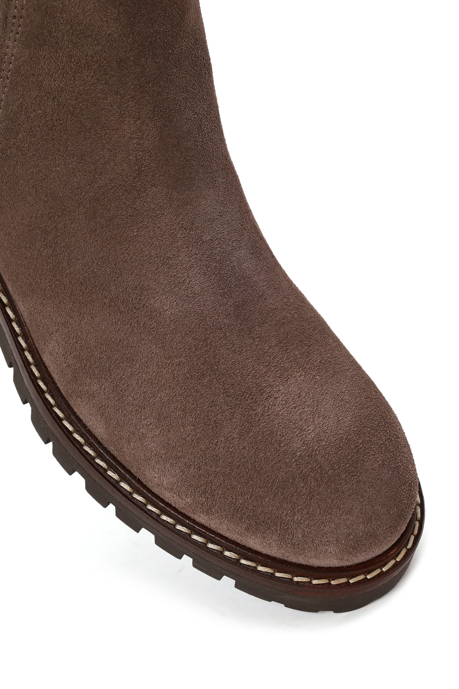 Woman Mink Suede Leather Chelsea Boots